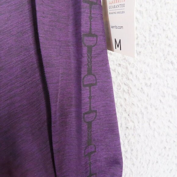Kerrits Leggings Medium Groundwork Capri Stretch Purple Equestrian Pull On NEW - Picture 3 of 10